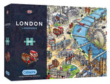 GIBSONS London Landmarks 1000 Piece Jigsaw Puzzle | Sustainable Puzzle for Adults | Premium 100% Recycled Board | Great Gift for Adults | Gibsons Games