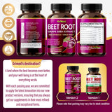 12,900mg Beet Root x12 Potency with Grape Seed Extract, Maca Root, Red Spinach, Ashwagandha - Healthy Energy Supplement for Heart Support (180 Count (Pack of 1))