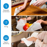 AH AMERICAN HOMESTEAD Disposable Paper Hand Towels for Bathroom - White Guest Napkins - Linen-Like Bulk Wipes - 15.5" x 8" - Ideal for Wedding Reception or Dinner Party