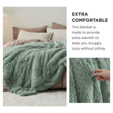 Bedsure Soft Sage Green King Size Blanket for Bed, Fluffy Fuzzy Large King Blanket for Winter, Cozy Plush Sherpa Fleece Faux Fur Blanket, Thick Warm Christmas Blanket Gifts for Women, Men, 108x90