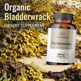 HERBAMAMA Bladderwrack Capsules - Organic Bladderwrack Powder Supplement - Dr Sebi Bladderwrack Leaves Pills 1200mg, 100 Caps