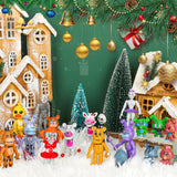 2024 Christmas Advent Calendar Five Night Figures Toys for Kids, 24-Days Christmas Countdown Calendar Gift Horror Game Action Figures Set, Movable Joints Collectible Toys Set for Boy Girl