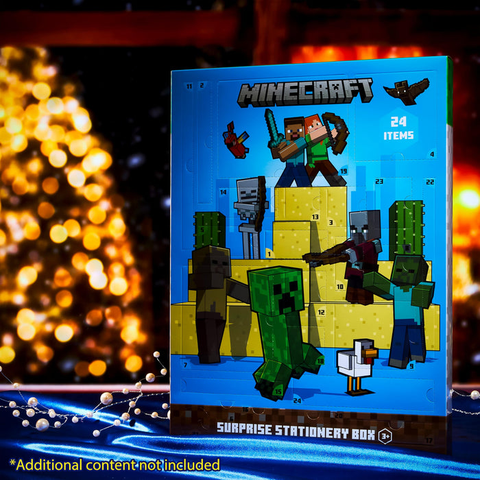 Minecraft Advent Calendar 2024 for Kids and Teenagers – Unique Boys Advent Calendar (Blue/Green)