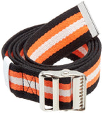 Transfer Belt with Metal Buckle by LiftAid - Transfer and Walking Aid with Belt Loop Holder for Assisting Patients, Nurses, Therapists, Home Care - 60"L x 2"W (Black Orange White)