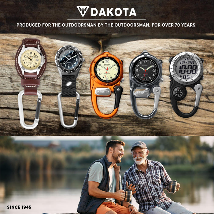 DAKOTA Mini Clip Microlight, Clip and Watch, Outdoor Gifts for Men and Women, Use for Fishing Hunting, and More, Watch LED Flashlight, Clip on Watch