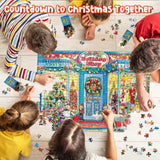 Advent Calendar 2024 Christmas Jigsaw Puzzle - 1008 Pieces 24 Days of Countdown Calendar Christmas Emporium Puzzle Family Game Puzzles for Christmas Gift Toys Teens Adult