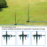 ATDAWN 3-Arm Garden Sprinkler, High-Rise Lawn Sprinkler, 360 Degree Rotation Garden Water Sprinklers, Lawn Irrigation System, Gardening Watering System, Large Area Coverage