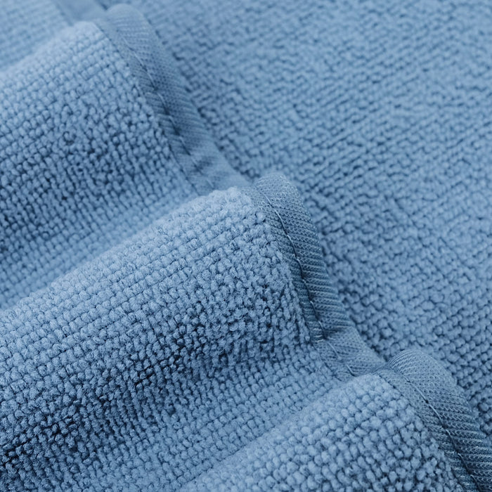 POLYTE Quick Dry Lint Free Microfibre Hand Towel, 40 x 76 cm, Set of 4 (Blue)