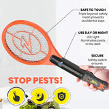 ZAP IT! Bug Zapper Rechargeable Bug Zapper Racket, 4,000 Volt, USB Charging Cable, 2 Pack