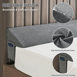 IFNOW Bed Wedge Pillow for Headboard Gap Filler(60"x6"x10") Mattress Gap Filler(0-8") Bed Wedge for Headboard Gap Between Your Headboard and Mattress Dark Grey