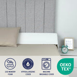 EPHEDORA Triangle Bed Wedge Pillow for Headboard Gap (0-8") - Fills The Gap Between Mattress and Headboard - Bed Gap Filler King Size