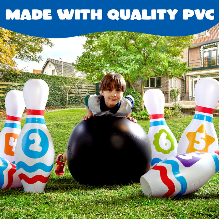 JOYIN Giant Inflatable Bowling Set for Kids and Adults, Christmas Birthday Party Games, Kids Education Motor Skills Toys