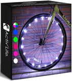 Bike Lights (1 Tire, White) Fun Gift Ideas for Him and Her Presents - Best Unisex Gifts for Adults - Popular Bicycle Decorations for Christmas Top Xmas Bright LED Bulbs for Cool Night Rides