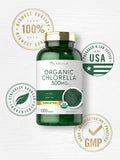 Carlyle Chlorella Tablets Organic 500 mg | 1000 Count | Vegetarian, Non-GMO, and Gluten Free
