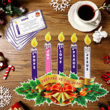 Copkim 16 Pcs Advent Wreath Candle Magnet Christmas Magnetic for Refrigerator Decor Love Hope Peace Joy Jesus Religious Magnets for Christmas Decorations