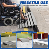 Nuvium 6" Rise Threshold Ramp for Doorways, Aluminum Door Entry Ramps for wheelchairs for home, 800lbs Load Capacity, Portable Wheelchair Ramp for Scooters, Power Chairs, Walkers