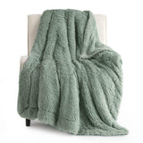 Bedsure Soft Sage Green Throw Blanket for Couch, Fluffy Fuzzy Blankets & Throws for Bed, Sofa, Cozy Plush Sherpa Fleece Faux Fur Blanket, Thick Warm Christmas Blanket Gifts for Women, Men, 50x60