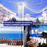 KNONEW 403FT 1000 LED Christmas Lights Outdoor String Lights 8 Modes & Timer Fairy Light Plug in Waterproof LED String Lights for Xmas Yard Tree Wedding Party Holiday Decorations (Cool White)