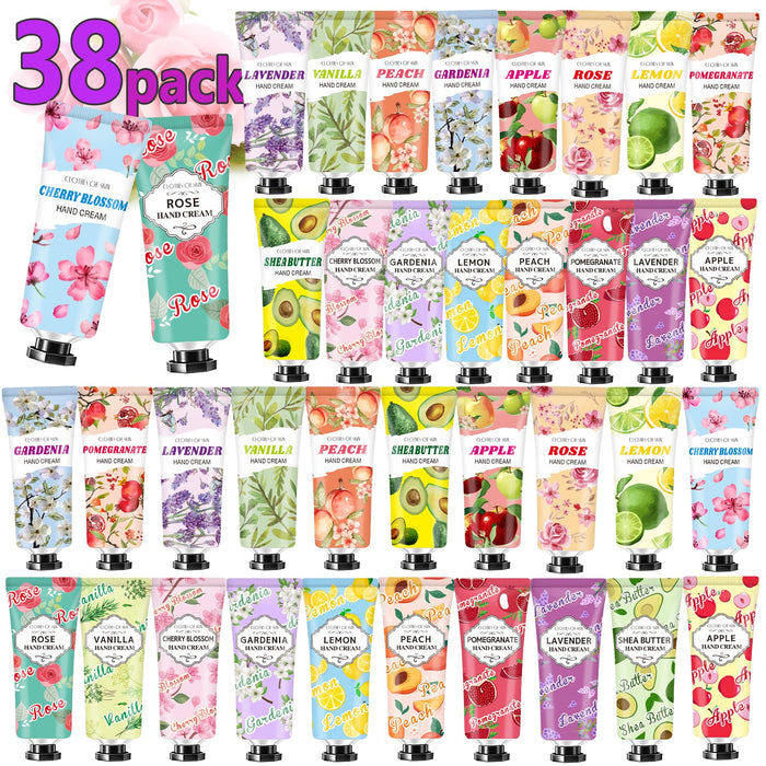 38 Pack Hand Cream for Women Gifts ,Mothers Day Gifts,Teacher Appreciation Gifts Nurse Gifts Birthday Gifts,Travel Size Hand Lotion for Dry Cracked Hands,Small Appreciation Gifts Bulk Gifts for Women