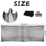 Xgunion Halloween Creepy Cloth 6PCS 30×72inch Black Halloween Cloth Decor Halloween Decoration Spooky Creepy Gauze Cloth for Halloween Party Outdoor Indoor Decorations