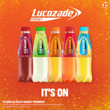 LUCOZADE Energy Drink, Original Flavour, Fizzy, 4 Pack, 380ml Bottles