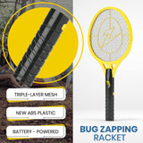 Mini Zap It Bug Zapper Battery Powered (2xAA Included) Bug Zapper Racket, 3,500 Volt, 2 Pack