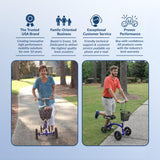 KneeRover Hybrid All Terrain Knee Scooter for Adults for Foot Surgery Heavy Duty Knee Walker for Broken Ankle Foot Injuries - Leg Recovery Scooter Best Knee Crutch Alternative (Blue)