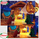 Christmas Advent Calendar 2024 Nativity Jigsaw Puzzles 1000 Pieces for Adults, 24 Days Christmas Countdown Calendar for Women Men, Christmas Countdown Advent Story Puzzles Holiday Family Game Gift