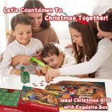 Puzzle Advent Calendar 2024 Christmas Puzzle for Kids Adults - Santa's Workshop 24 Boxes 1008 Pieces Advent Puzzle Countdown to for Boys Girls Christmas Decorations(27.56" x 19.69")