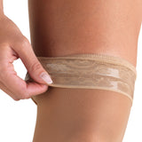 Truform Sheer Compression Stockings, 8-15 mmHg, Women's Thigh High Length, 20 Denier, Beige, X-Large