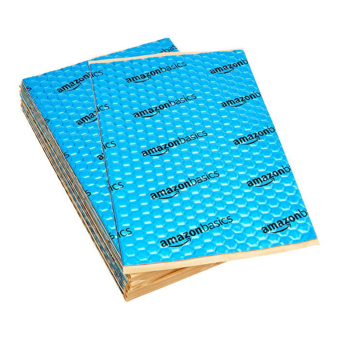 Amazon Basics Car Sound Deadening Mat, 9.8" x 15.7", 34-Piece, Heat and Noise Insulation, Vibration Dampening
