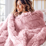 Bedsure Soft Pink Twin Blanket for Bed, Fluffy Fuzzy Blankets Twin Size for Couch, Sofa, Cozy Plush Sherpa Fleece Faux Fur Blanket, Thick Warm Christmas Blanket Gifts for Women, Men, 60x80