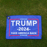 Trump 2024 Magnetic Golf Towel Microfiber Waffle Design Super Absorbent Lightweight with Clip - Industrial Strength Magnet for Golf Bags, Carts, or Clubs Accessories for Men & Women Trump Towel, Blue