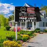 Probsin Trump Vance 2024 Flag 3x5 Ft We the People 1776 America Flag Make America Great Again Banner Party Supplies Yard Sign Home Decor Hanging Poster for College Room Man Cave Welcome Photo Backdrop