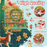 Alagoo Advent Calendar 2024 Jigsaw Puzzles - Christmas Shop Advent Calendar Puzzle, 1008 Pieces 24 Days Countdown to Christmas Gifts, Christmas Decor Family Gifts Christmas Puzzles for Kids Adult