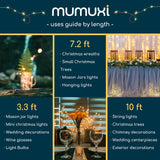 MUMUXI LED Fairy Lights Battery Operated String Lights [24 Pack] 7.2ft 20 Battery Powered LED Lights | Mini Lights, Centerpiece Table Decorations, Wedding Party Bedroom Mason Jar Christmas, Warm White