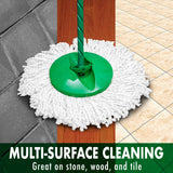 Libman Tornado Spin Mop System Plus 2 Refill Heads | Mop and Bucket with Wringer Set | Floor Mop | Spin Mop | Libman Mop | Mops for Floor Cleaning | Hardwood Floor Mop | 3 Total Mop Heads Included