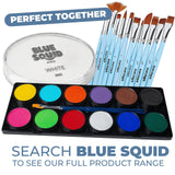 Blue Squid PRO Face Paint - Professional Water Based Single Cake Facepaint & Body Paints - SFX Makeup, Kids Adults Face Painting for Costume, Halloween, Cosplay - Classic White 30g / 1oz