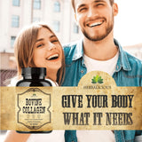 HERBALICIOUS Bovine Collagen Supplements for Men and Women I Hydrolyzed Grass Fed Bovine Collagen Peptides Dietary Supplement for Joint, Nerve & Bone Support - Non-GMO, Anti-Aging - 100 Capsules