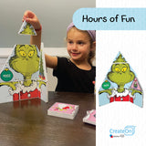 CreateOn Magna-Tiles Limited Edition Grinch Magnetic Building Toys from Dr. Seuss’ “How The Grinch Stole Christmas” Book, Educational Toys for Ages 3+, 19 Pieces