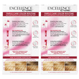 L'Oreal Paris Excellence Creme Permanent Hair Color, 8G Medium Golden Blonde, 100 percent Gray Coverage Hair Dye, Pack of 2