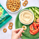 Crisp Power High Protein Pretzel Crisps - 6 Pack x 1.75 oz Crunchy & Flavorful Plant-Based Snack. No Sugar, 28g Protein Per Pack in 3 Savory Flavors, Vegan, Keto Friendly, Non-GMO, Kosher Non-Dairy (1.75 Ounce (Pack of 6), Mix)