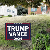 Probsin Trump Vance 2024 Yard Sign Double Sided 16" x 24" President Trump Vice President Vance MAGA Signs Voted for Trump Vance Outdoor Decorations for Lawn, Garden, Window, Party Supplies (Blue)