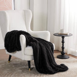 Bedsure Soft Black Throw Blanket for Couch, Fluffy Fuzzy Blankets & Throws for Bed, Sofa, Cozy Plush Sherpa Fleece Faux Fur Blanket, Thick Warm Christmas Blanket Gifts for Women, Men, 50x60