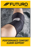 FUTURO Performance Comfort Elbow Support, Moderate Support Design Offers Customizable Levels of Compression and Support, Adjustable