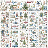 Lincia 10 Sheets Christmas Rub on Transfers for Crafts and Furniture Rub on Transfers Stickers Snowman Vintage Reindeer Gnome Vintage Decals for Home DIY Craft 5.91 x 11.81(Snowman)