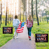 Trump Vance 2024 Yard Signs,18x12In Double-Sided "Trump Vance Make America Great Again" Campaign Signs With H-Stakes Trump Vance Placard Sign For Outdoor Garden Lawn Parade Handheld Rally Decorations