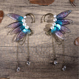 FRESHME Fairy Butterfly Elf Ear Cuffs - Vintage Butterfly Wings Non Piercing Elven Ear Cuffs Clips for Women Valentine Christmas Renaissance Halloween Custome Wedding Cosplay Prom Accessories