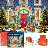 Advent Calendar 2024 Christmas Puzzle for Kids Adults - Christmas Facade 1008 Pieces 24 Boxes Puzzles Advent Calendars for Countdown to Christmas Toys Gift Puzzle for Boys Girls (27.6 in x 19.7 in)