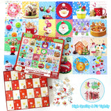 Wowok Advent Calendar 2024 Christmas Jigsaw Puzzles- Christmas Dessert Holiday Puzzles for Adults Kids, 24 Parts 1008 Pieces Jigsaw Puzzles Gift for Countdown to Christmas